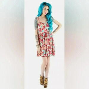 Iron Fist  EUC Sleeveless Grunge Rave Mini Vibrant Dress Size Small